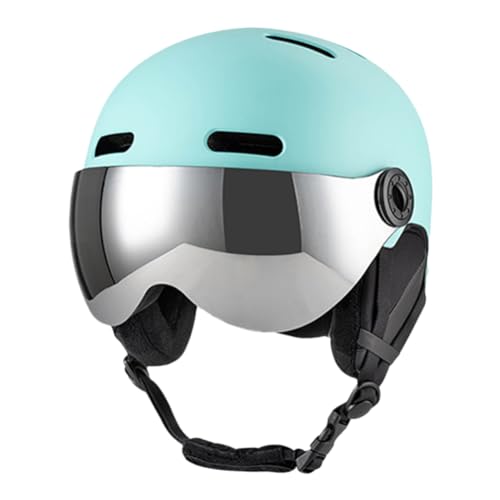 Kexpery Ski- und Snowboardhelm, Skischutzkappe mit Abnehmbarer Brille, mit Gehörschutz, ABS-Schale und -Schaum, zum Skifahren, Skateboarden, Snowboarden (Grün L) von Kexpery