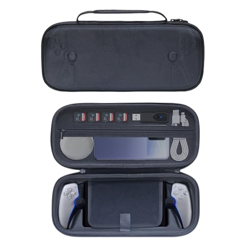 Kexpery Transporttasche, tragbar, stoßfest, mit Reißverschluss, wasserdicht, mit Netztasche, für PS5-Tor, Schwarz , Game Console Cover von Kexpery