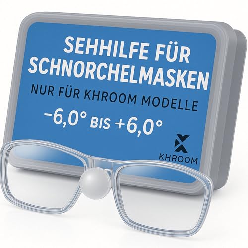 Khroom Brillengläser Sehhilfe speziell für Schnorchelmasken z.B. Seaview Pro, Y, X, BC, 180, Z - für Kurzsichtige und Weitsichtige | individuelle Linsen -6.0 bis +6.0 (+2.25, Links) von Khroom