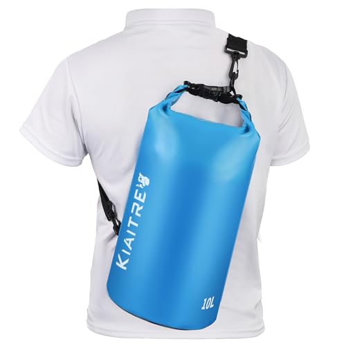 Kiaitre Dry Bag, wasserdichte Tasche mit Schultergurt, 5L 10L 20L Roll Top Wasserdichter Beutel Rucksack für Bootfahren, Rafting, Schwimmen,Snowboarding,Kajak Fahren Kiaitre Dry Bag, wasserdichte Tasche mit Schultergurt, 5L 10L 20L Roll Top Wasserdichter Beutel Rucksack für Bootfahren, Rafting, Schwimmen,Snowboarding,Kajak Fahren von Kiaitre