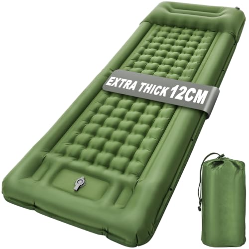 Kiaitre Isomatte Selbstaufblasend,12CM Verdicktes Luftmatratze Camping mit Kissen und Fußpresse Pumpe, Ultraleicht Wasserdicht Isomatte Camping Matratze für Wandern, Strand, Outdoor und Zelt Kiaitre Isomatte Selbstaufblasend,12CM Verdicktes Luftmatratze Camping mit Kissen und Fußpresse Pumpe, Ultraleicht Wasserdicht Isomatte Camping Matratze für Wandern, Strand, Outdoor und Zelt von Kiaitre