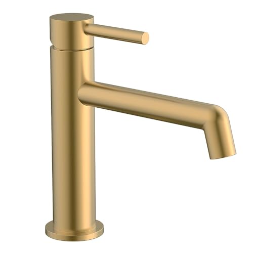 Kibath Waschtischarmatur mit Bär, gebürstetes Gold-Finish, aus Messing Kibath Waschtischarmatur mit Bär, gebürstetes Gold-Finish, aus Messing von Kibath