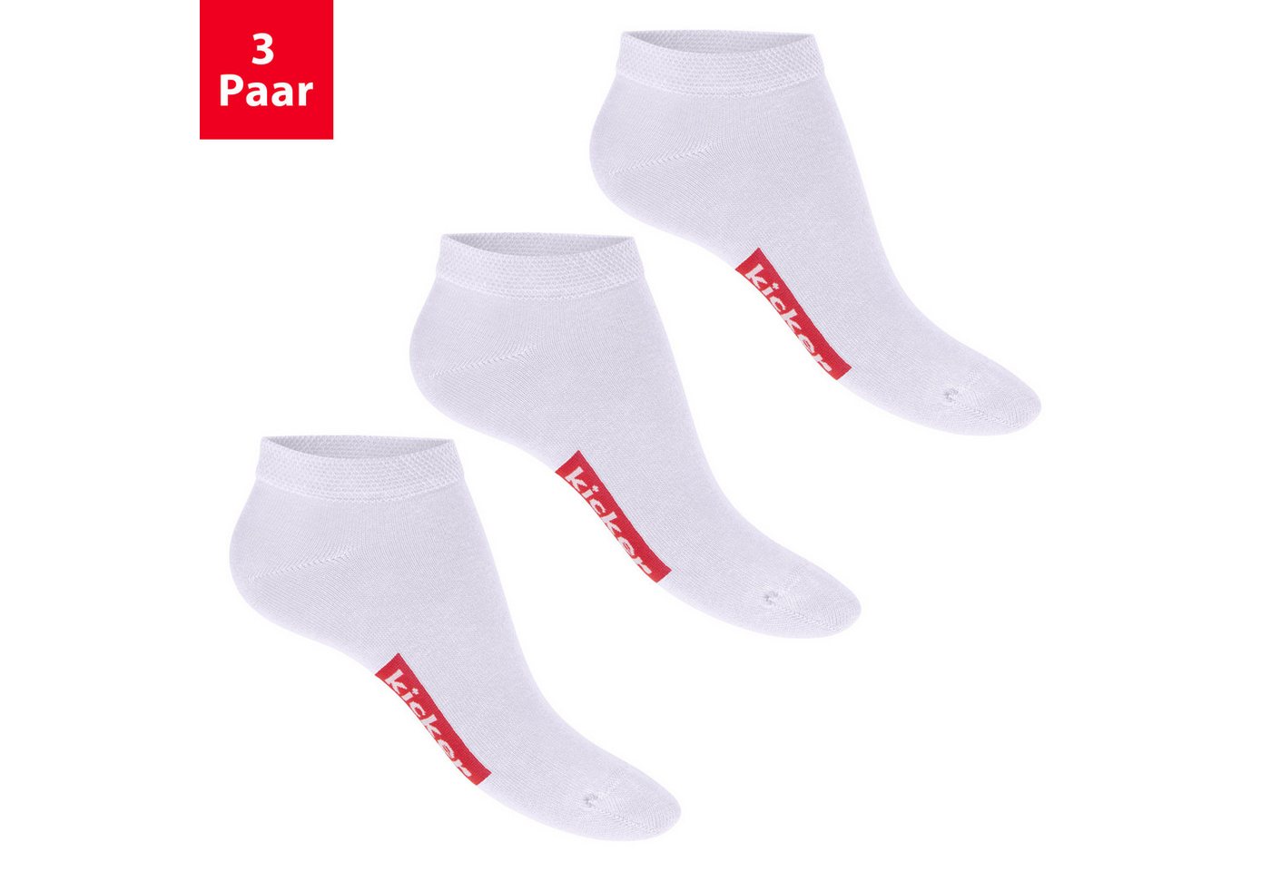 Kicker Kurzsocken Sneaker Socken für Damen und Herren aus Baumwolle von Kicker