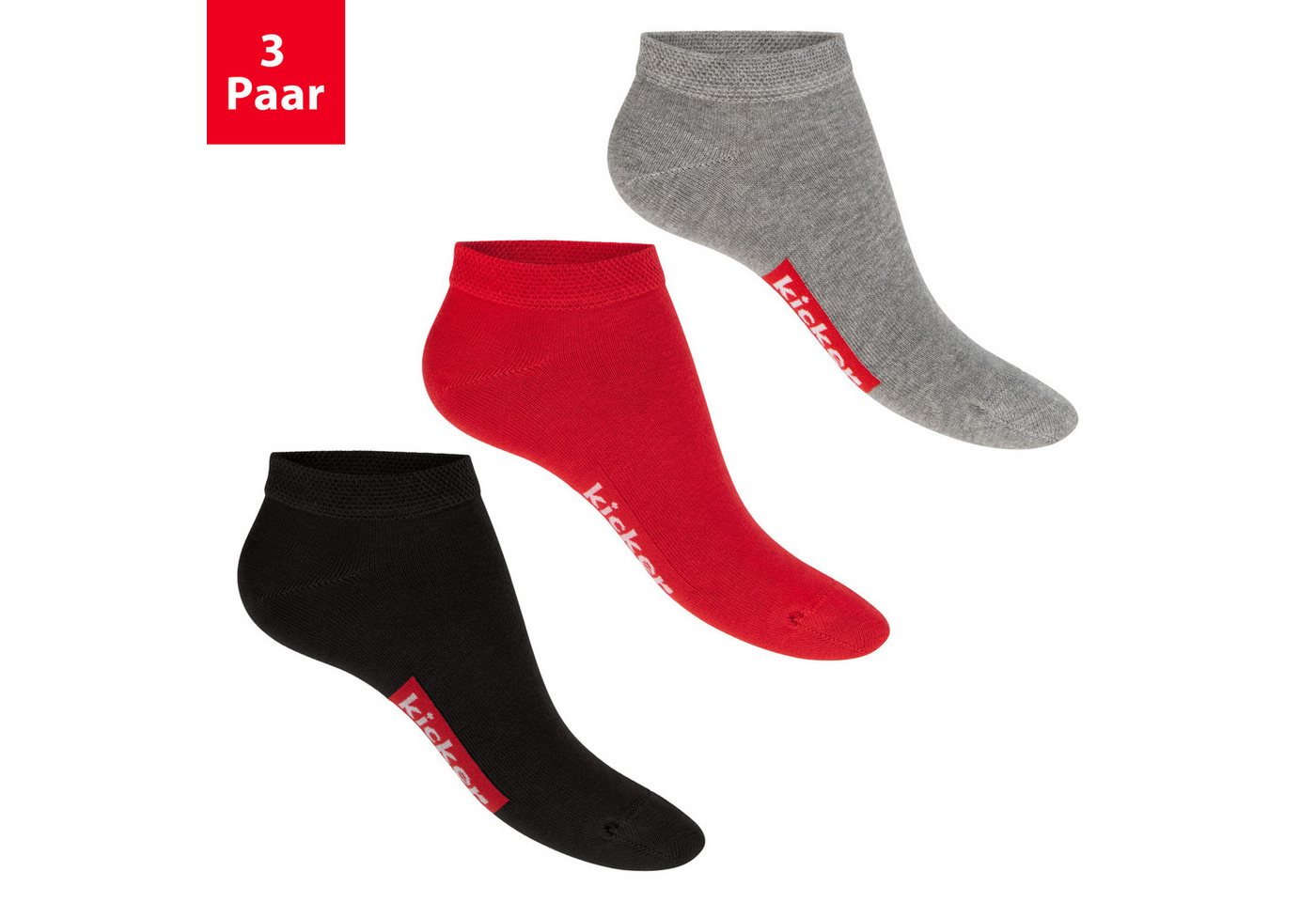 Kicker Kurzsocken Sneaker Socken für Damen und Herren aus Baumwolle von Kicker