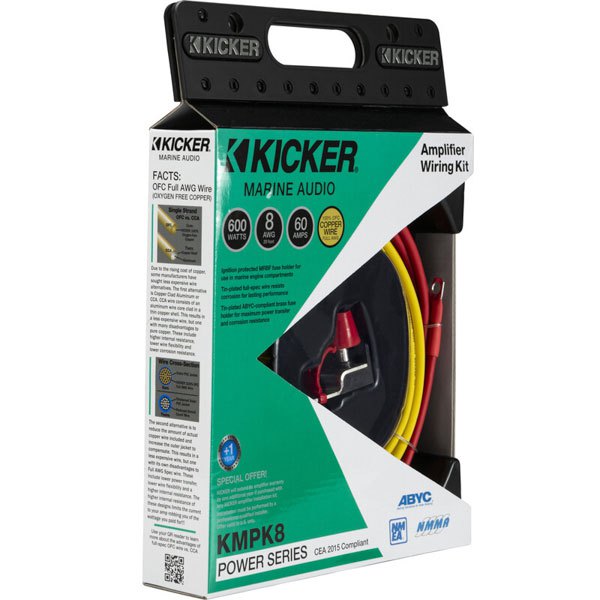 Kicker Marine 8awg Amplifier Power Kit Tinned Amplifier Silber von Kicker