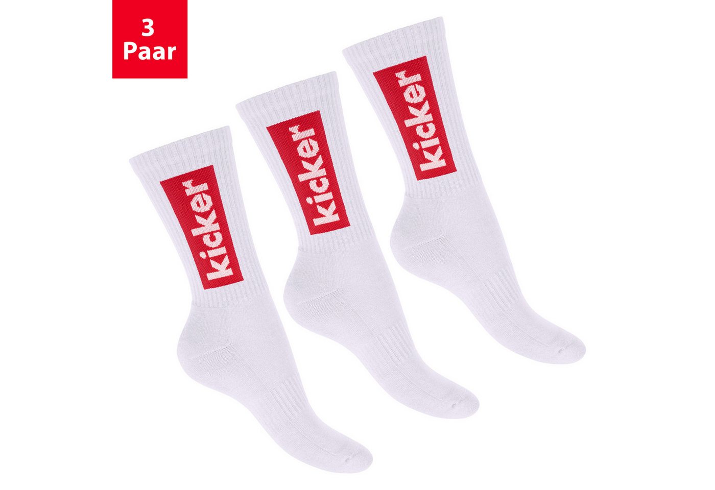 Kicker Tennissocken Crew Socks für Damen und Herren Kicker Tennissocken Crew Socks für Damen und Herren von Kicker