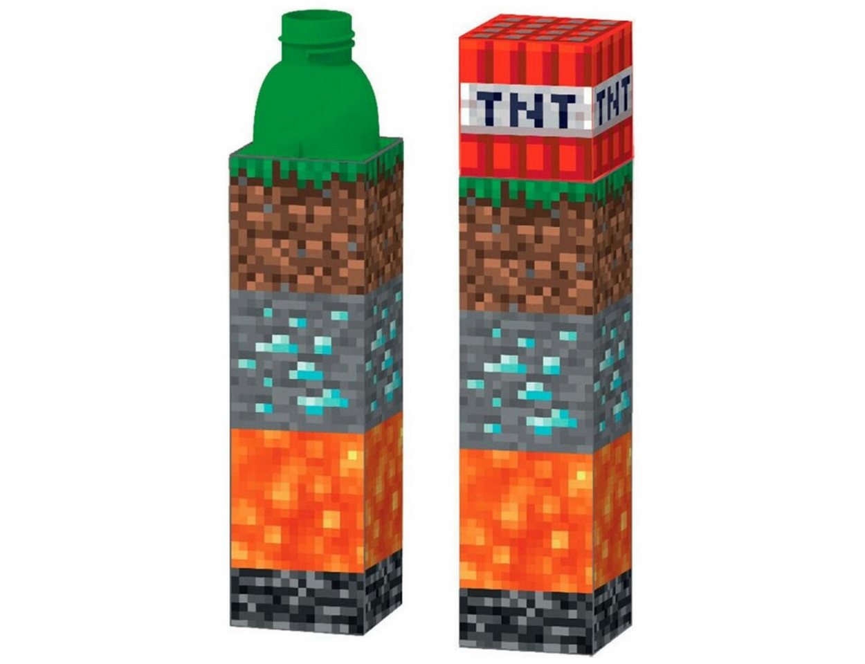 Kids Euroswan Trinkflasche Minecraft Trinkflasche TNT Grasblock Diamanterz Lava Grundstein von Kids Euroswan