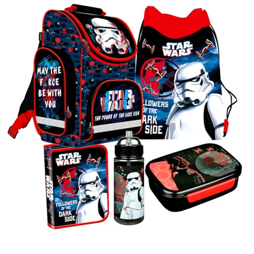 Star Wars Clone Schulranzen RANZEN Tornister 5 Teile Set Tasche Federmappe mit Sticker-von-Kids4shop Star Wars Clone Schulranzen RANZEN Tornister 5 Teile Set Tasche Federmappe mit Sticker-von-Kids4shop von kids4shop
