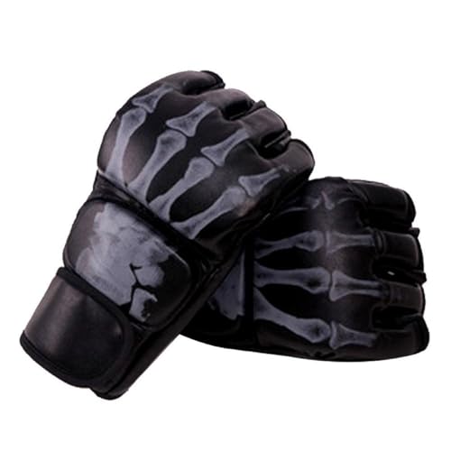 Halbfinger-Boxhandschuhe, MMA-Handschuhe mit verstellbarem Handgelenkband, Handschuhe für Sparring-Training, Halbfinger-Boxhandschuhe für Männer, Frauen, Erwachsene, Boxhandschuhe, Boxhandschuhe von KieTeiiK