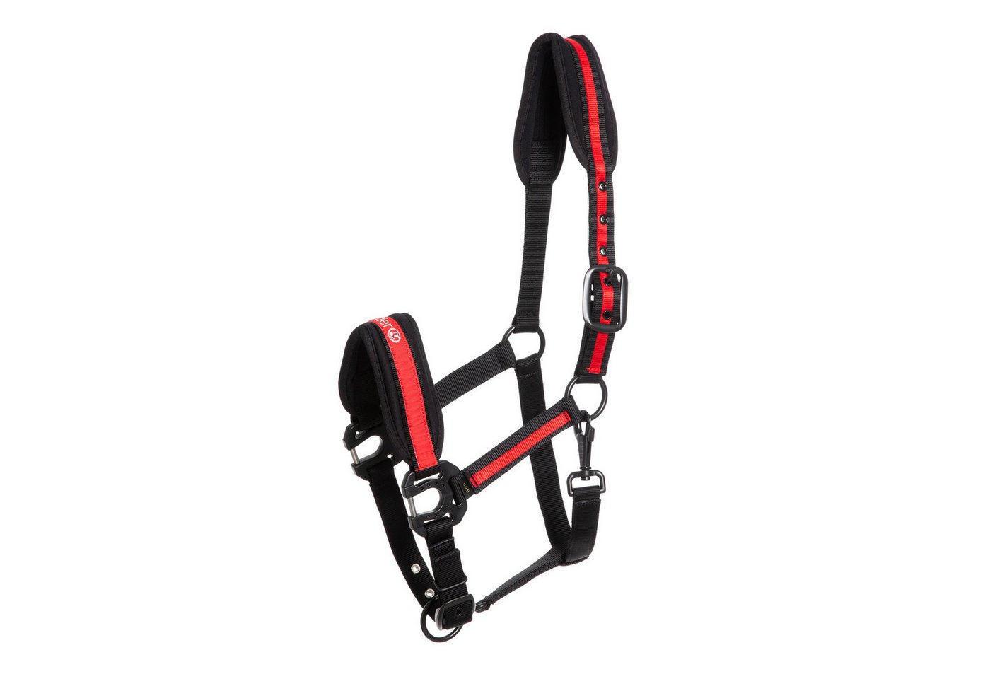 Kieffer Reithalfter Supreme Nylon-Halfter für Pferde - schwarz/rot - Vollblut Kieffer Reithalfter Supreme Nylon-Halfter für Pferde - schwarz/rot - Vollblut von Kieffer