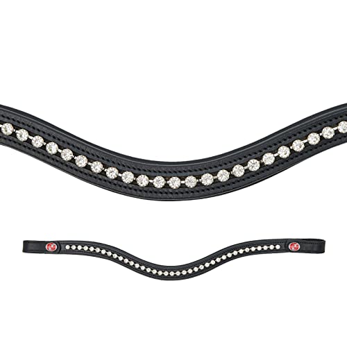 Kieffer Stirnband Flexi Loop Crystal Clear schwarz/schwarz unterlegt geschwungen, Größe:WB von Kieffer