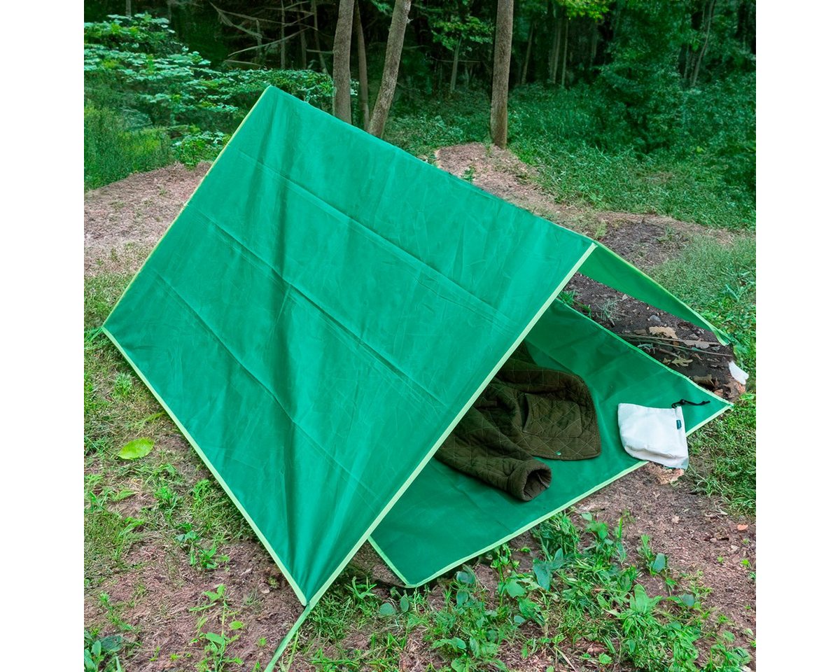 Kikkerland Tarp-Zelt Bag + Tent Outdoor-Spielzelt für junge Abenteurer Plane Vordach Ösen von Kikkerland