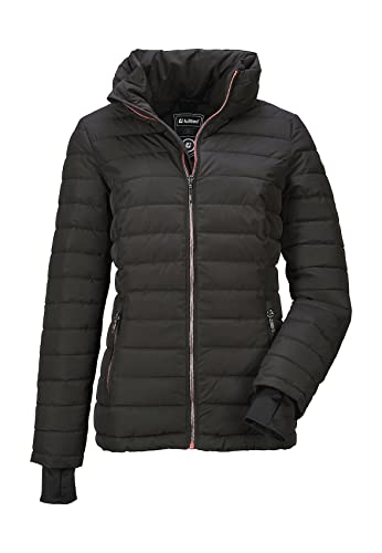 Killtec Damen Atka WMN Quilted Ski Jckt F Jacke In Daunenoptik Mit Abzippbarem Schneefang, schwarz, 42 von Killtec