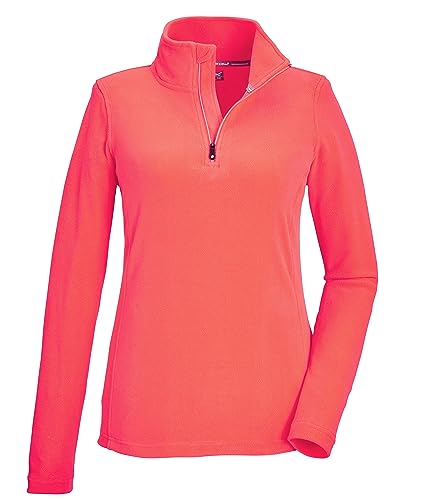 killtec Damen Fleeceshirt mit Stehkragen und Reißverschluss KSW 101 WMN FLC SHRT, neon-Coral, 44, 40880-000 von Killtec