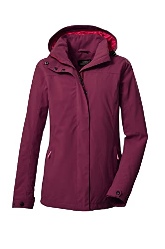 killtec Damen Funktionsjacke/Outtdoorjacke mit abzippbarer Kapuze KOS 92 WMN JCKT, dunkelrose, 38, 39145-000 von Killtec