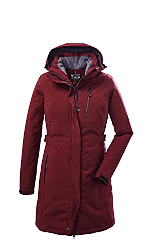 killtec Damen Funktionsparka/Parka mit abzippbarer Kapuze - KOW 165 WMN PRK, weinrot, 36, 37726-000 von Killtec