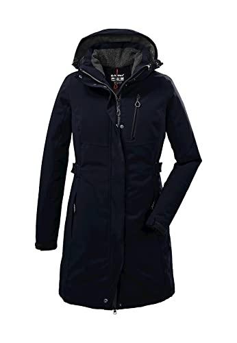 Killtec Damen Parka Funktionsparka mit abzippbarer Kapuze KOW 165 WMN PRK wasserdicht, winddicht, atmungsaktiv 00814-dunkelnavy 36 von Killtec