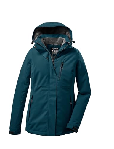 Killtec Damen Outdoorjacke Funktionsjacke mit abzippbarer Kapuze KOW 140 WMN Jckt wasserdicht, Winddicht, atmungsaktiv 00834-petrol 52 von Killtec