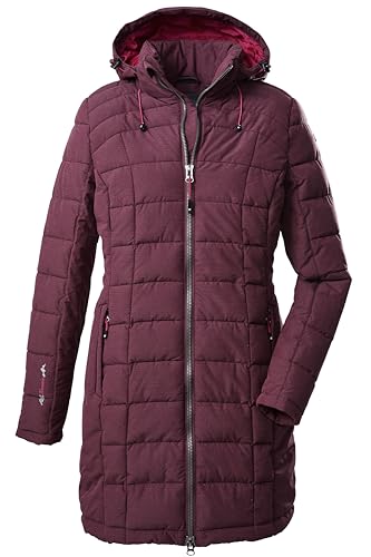 Killtec Damen Parka In Daunenoptik mit Abzippbarer Kapuze, Polyester, Pflaume, 46 von Killtec