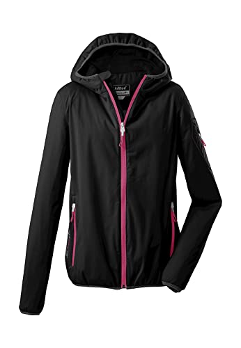 Killtec Damen Softshelljacke/Übergangsjacke mit Kapuze, packbar Trin WMN SOFTSHELL JCKT, schwarz, 34, 36865-000 von Killtec