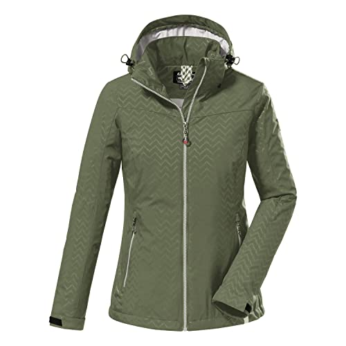 killtec Damen Softshelljacke mit abzippbarer Kapuze KOS 176 WMN SFTSHLL JCKT, oliv, 40, 38390-000 von Killtec