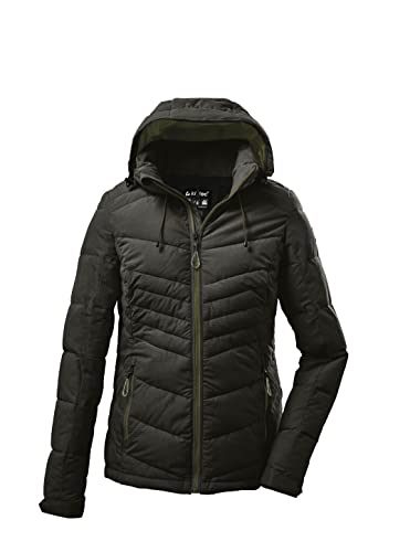 killtec 37420-000 Steppjacke Mit Abzippbarer Kapuze, Dunkeloliv, 40 von Killtec