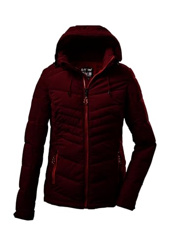 Killtec Damen Steppjacke Jacke in Daunenoptik mit abzippbarer Kapuze KOW 149 WMN QLTD JCKT wasserabweisend, atmungsaktiv, windabweisend 00445-weinrot 46 von Killtec