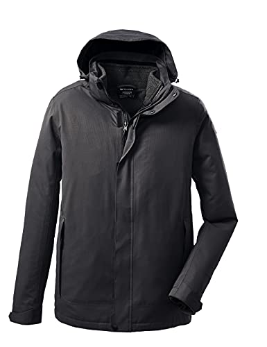 killtec Herren 3 in 1 Funktionsjacke/Outdoorjacke mit abzippbarer Kapuze und einzippbarer Fleecejacke - KOW 167 MN JCKT, schwarz, XL, 37925-000 von Killtec