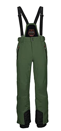 Killtec Herren Enosh Skihose Funktionshose mit abnehmbaren Tr gern Kantenschutz und Schneefang, Grün, S EU von Killtec