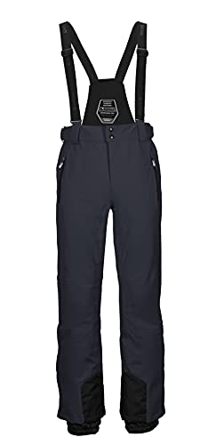 Killtec Herren Funktionshose/Skihose mit abnehmbaren Trägern, Kantenschutz und Schneefang - Enosh, schwarz blau, L von Killtec