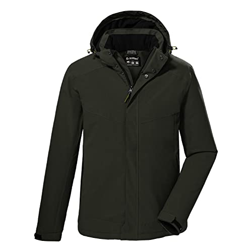 killtec Herren Outdoorjacke/Funktionsjacke mit abzippbarer Kapuze KOW 148 MN JCKT, dunkeloliv, XL, 38920-000 von Killtec