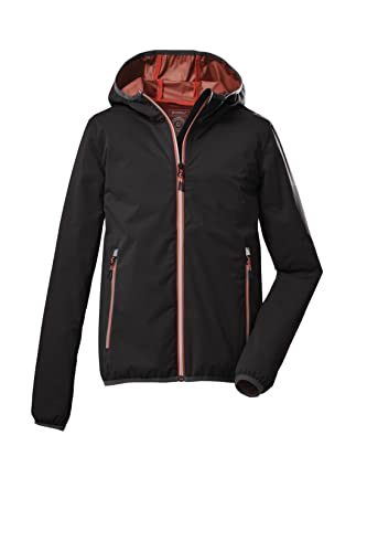 Killtec Jungen 2-Lagen-Funktionsjacke/Outdoorjacke mit Kapuze, packbar KOS 230 BYS JCKT; schwarz, 128, 39648-000 von Killtec