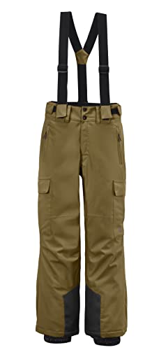 killtec Jungen Funktionshose/Skihose mit abzippbarem Latz, Schneefang und Kantenschutz KSW 183 BYS SKI PNTS, Camel, 128, 38789-000 von Killtec