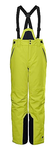 killtec Jungen Funktionshose/Skihose mit abzippbarem Latz, Schneefang und Kantenschutz KSW 79 BYS SKI PNTS, Lime, 140, 37310-000 von Killtec