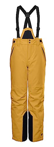 killtec Jungen Funktionshose/Skihose mit abzippbarem Latz, Schneefang und Kantenschutz KSW 79 BYS SKI PNTS, dunkelgelb, 128, 37310-000 von Killtec