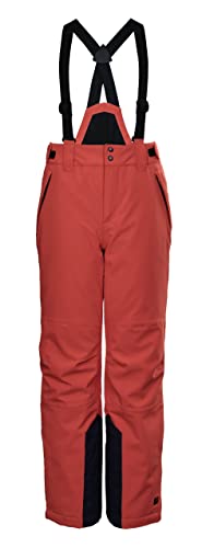 killtec Jungen Funktionshose/Skihose mit abzippbarem Latz, Schneefang und Kantenschutz KSW 79 BYS SKI PNTS, neon reinorange, 128, 37310-000 von Killtec