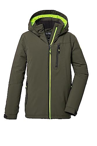 killtec Jungen Funktionsjacke mit Kapuze/Winterjacke ist wasserdicht KOW 159 BYS JCKT, dunkeloliv, 140, 40915-000 von Killtec