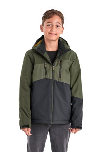 Killtec Jungen Kow 204 Bys Jckt Outdoorjacke Funktionsjacke mit Kapuze, Dunkeloliv, 164 EU von Killtec