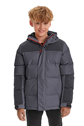 Killtec Jungen Kow 31 Bys Qltd Jckt Steppjacke mit Kapuze, Anthrazit, 152 EU von Killtec