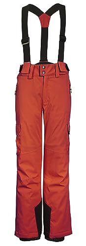 killtec Jungen Skihose/Funktionshose mit Latz, Schneefang und Kantenschutz KSW 128 BYS SKI PNTS, neon reinorange, 140, 39669-000 von Killtec