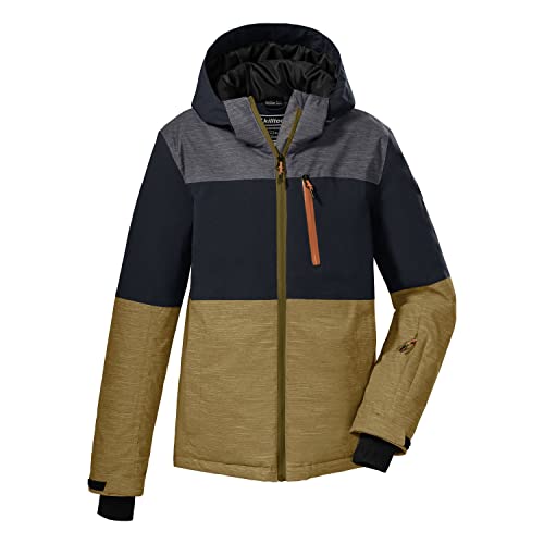 Killtec Jungen Ksw 181 Bys Jckt Skijacke Funktionsjacke mit Kapuze und Schneefang, camel, 116 EU von Killtec