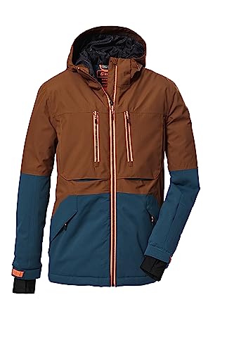 killtec Jungen Skijacke/Funktionsjacke mit Kapuze und Schneefang, wasserdicht KSW 127 BYS SKI JCKT, braun, 140, 39668-000 von Killtec