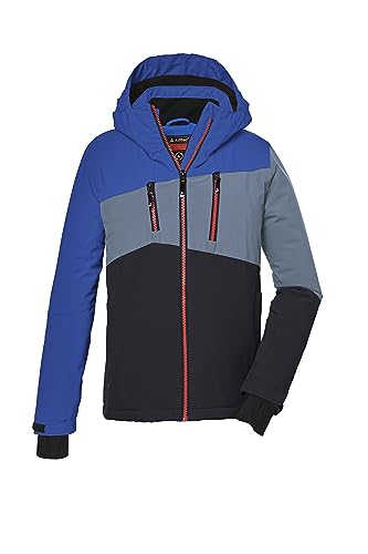 killtec Jungen Skijacke/Funktionsjacke mit Kapuze und Schneefang KSW 150 BYS SKI JCKT, blau, 140, 41186-000 von Killtec