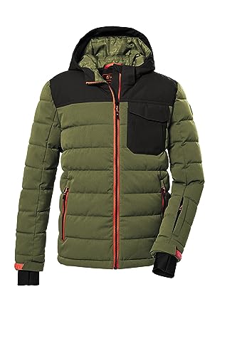 killtec Jungen Skijacke/Steppjacke mit Kapuze und Schneefang KSW 123 BYS SKI QLTD JCKT, oliv, 128, 39663-000 von Killtec