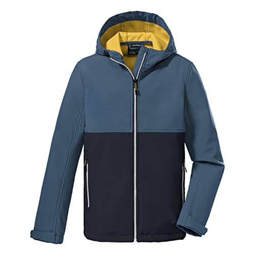 killtec Jungen Softshell Jacke mit Kapuze KOW 203 BYS SFTSHLL JCKT, blaugrau, 152, 38684-000 von Killtec