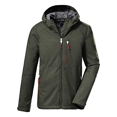 killtec Jungen Softshelljacke/Outdoorjacke mit Kapuze KOS 61 BYS SFTSHLL JCKT, dunkeloliv, 140, 37839-000 von Killtec