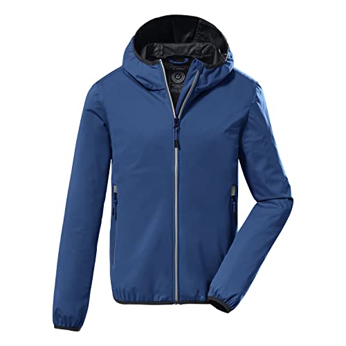 killtec Jungen Lightweight Jacke, Leichte Jacke mit Kapuze, packbar KOS 167 BYS JCKT, blau, 116, 38365-000 von Killtec