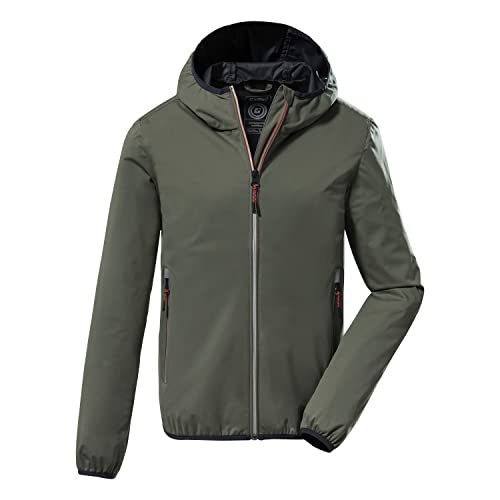 killtec Jungen Lightweight Jacke, Leichte Jacke mit Kapuze, packbar KOS 167 BYS JCKT, helloliv, 116, 38365-000 von Killtec