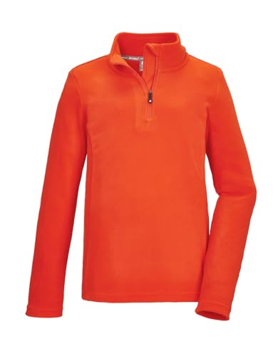 killtec Jungen Fleeceshirt mit Stehkragen und Reißverschluss KSW 184 BYS FLC SHRT, dunkelorange, 164, 40867-000 von Killtec