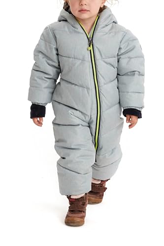 Killtec Kinder Skioverall Karter Mini - Schneeanzug mit Kapuze - 10.000 mm Wassersäule - Skianzug für Mädchen und Jungen, rauchblau, 110/116, 34238-000 von Killtec